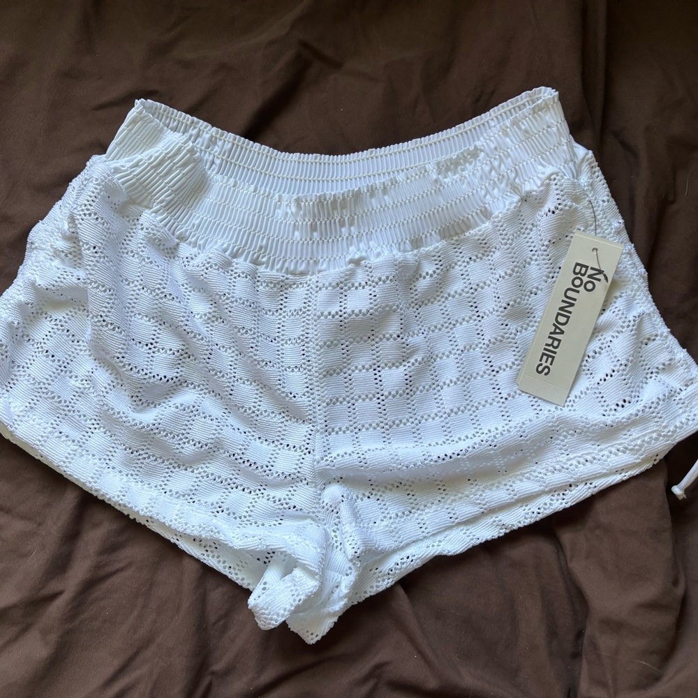 No Boundaries White Eyelet Skirt